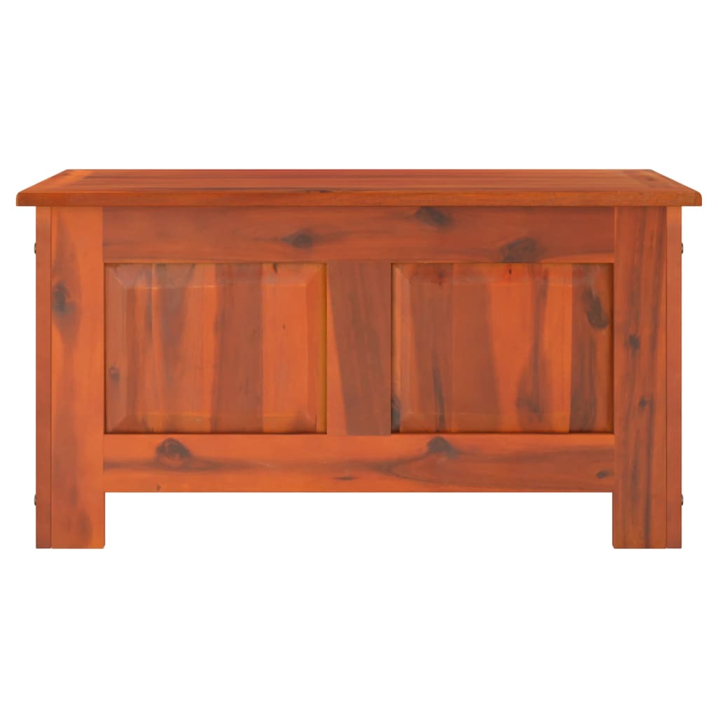 Storage Chest with Lid Brown Solid Wood Acacia