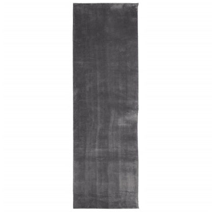 Rug HUARTE Short Pile Soft and Washable Anthracite 80x250 cm
