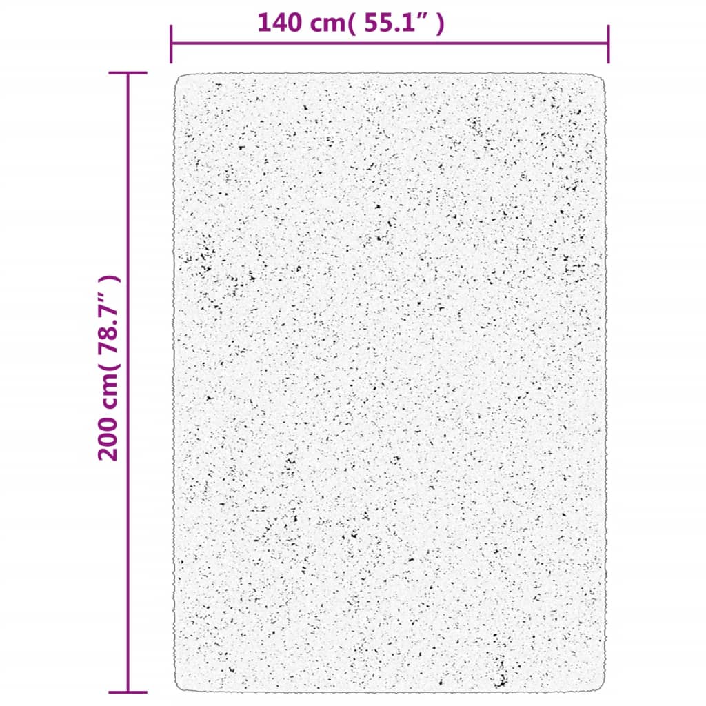 Rug HUARTE Short Pile Soft and Washable Anthracite 140x200 cm