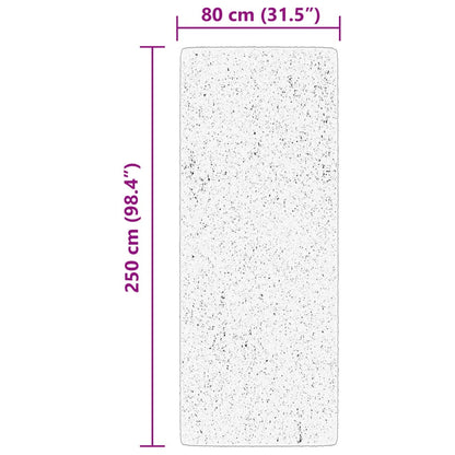 Rug HUARTE Short Pile Soft and Washable Beige 80x250 cm