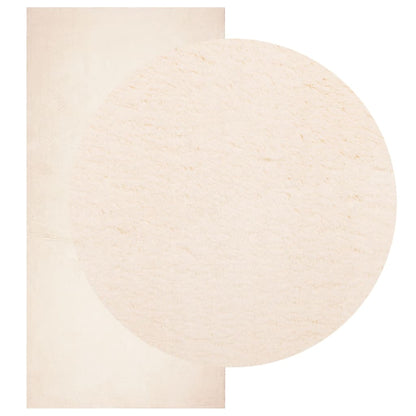 Rug HUARTE Short Pile Soft and Washable Beige 100x200 cm