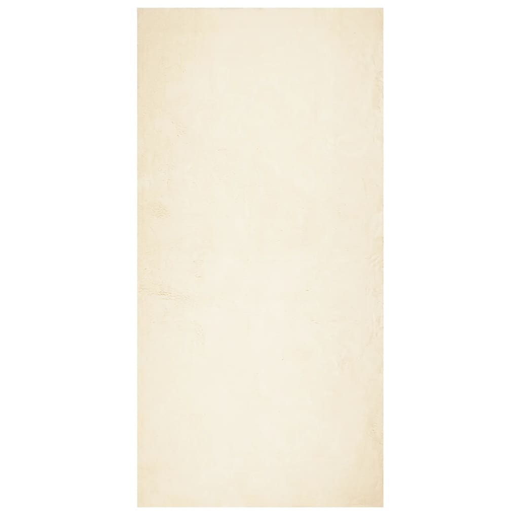 Rug HUARTE Short Pile Soft and Washable Cream 100x200 cm