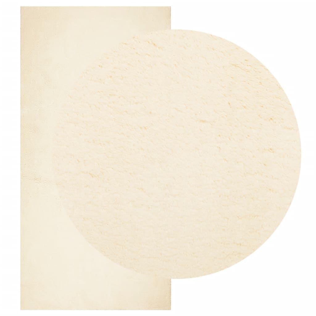 Rug HUARTE Short Pile Soft and Washable Cream 100x200 cm