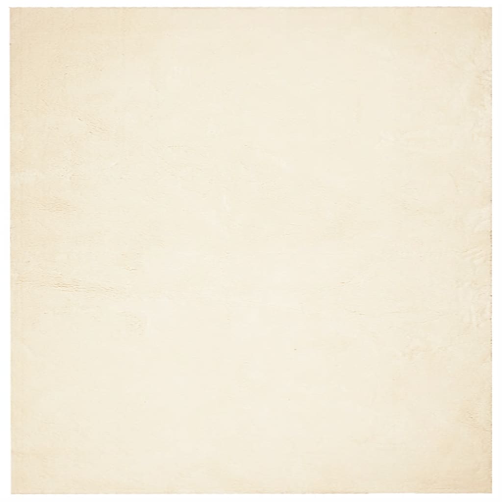 Rug HUARTE Short Pile Soft and Washable Cream 120x120 cm