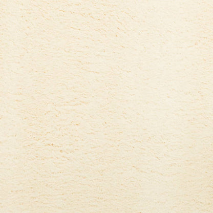 Rug HUARTE Short Pile Soft and Washable Cream 120x120 cm