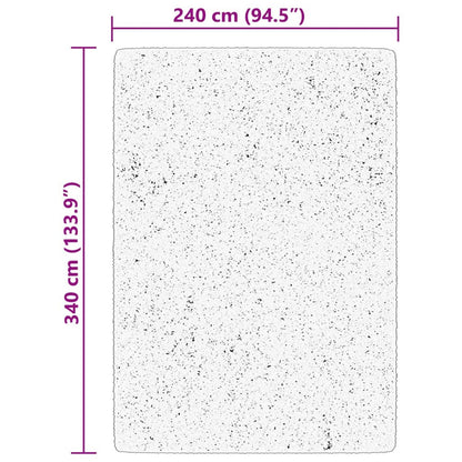 Rug HUARTE Short Pile Soft and Washable Cream 240x340 cm