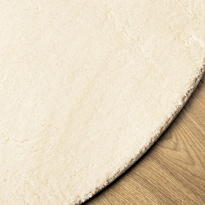 Rug HUARTE Short Pile Soft and Washable Cream Ø 160 cm