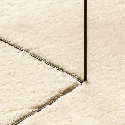 Rug HUARTE Short Pile Soft and Washable Cream Ø 160 cm