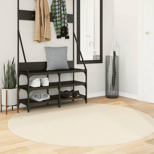 Rug HUARTE Short Pile Soft and Washable Cream Ø 160 cm