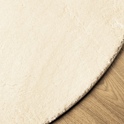 Rug HUARTE Short Pile Soft and Washable Cream Ø 200 cm