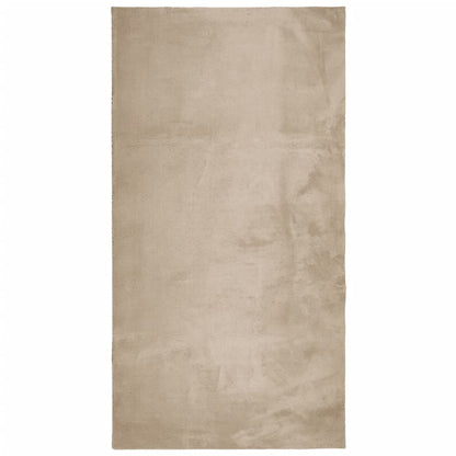 Rug HUARTE Short Pile Soft and Washable Sand 60x110 cm