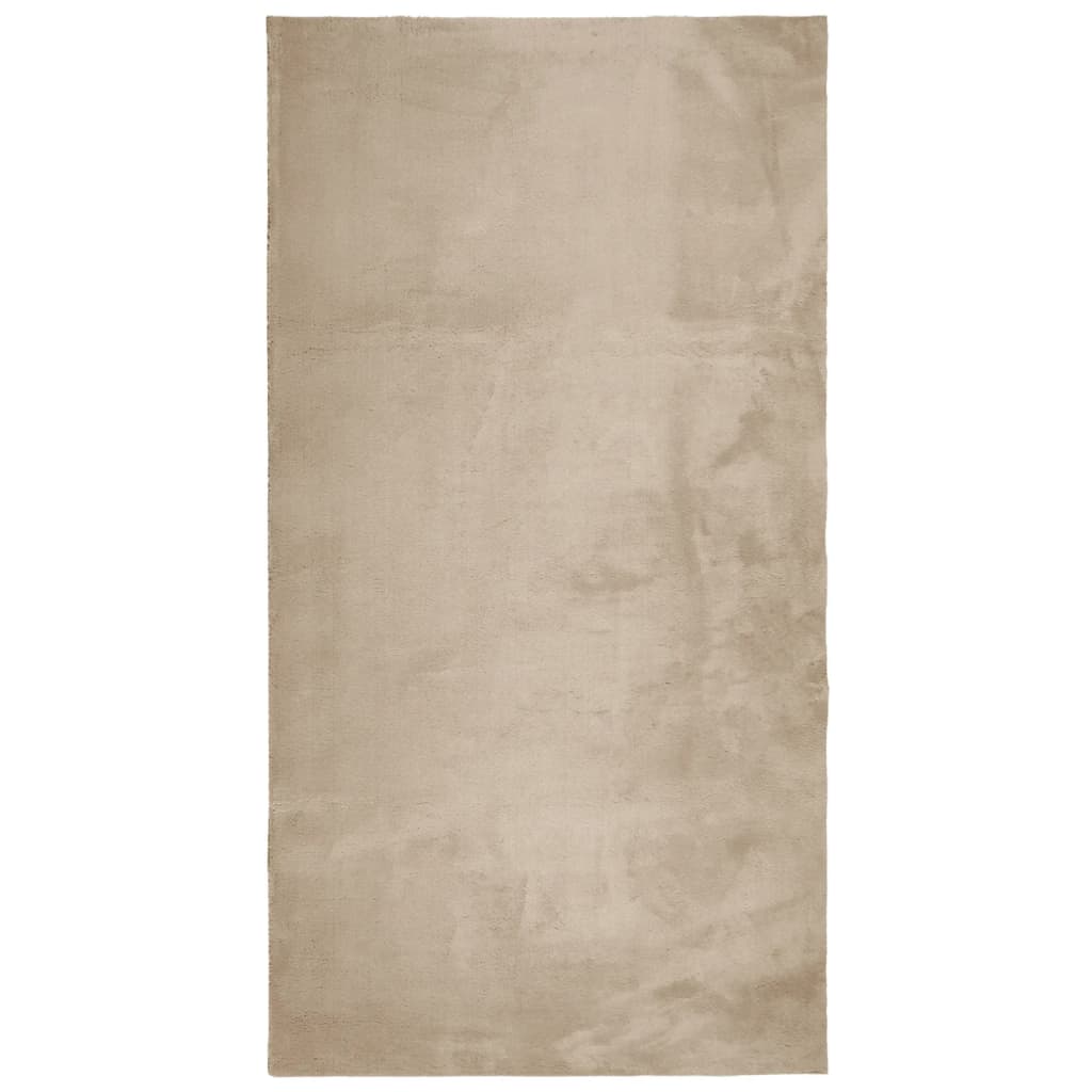 Rug HUARTE Short Pile Soft and Washable Sand 80x150 cm