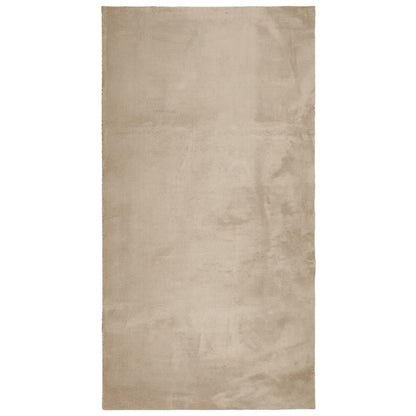 Rug HUARTE Short Pile Soft and Washable Sand 80x150 cm
