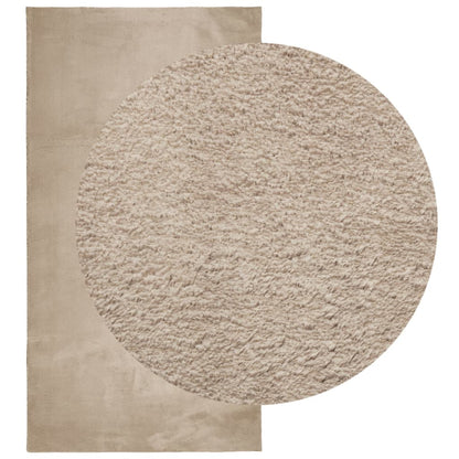 Rug HUARTE Short Pile Soft and Washable Sand 80x150 cm