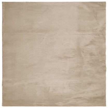 Rug HUARTE Short Pile Soft and Washable Sand 120x120 cm