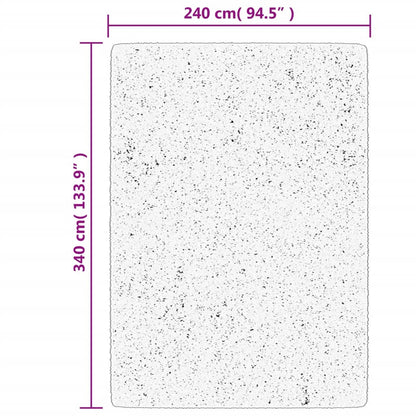 Rug HUARTE Short Pile Soft and Washable Sand 240x340 cm