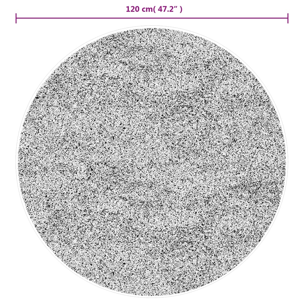 Rug HUARTE Short Pile Soft and Washable Sand Ø 120 cm