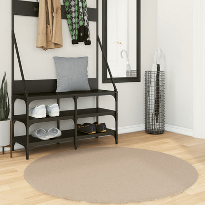 Rug HUARTE Short Pile Soft and Washable Sand Ø 120 cm