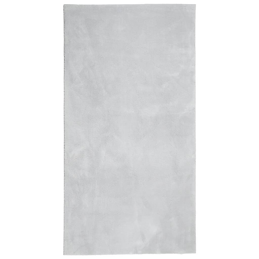 Rug HUARTE Short Pile Soft and Washable Grey 80x150 cm