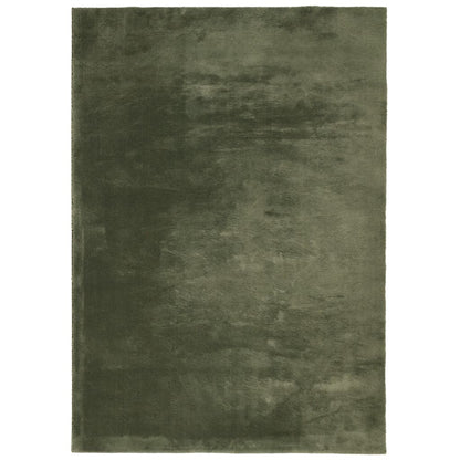 Rug HUARTE Short Pile Soft and Washable Forest Green 160x230 cm