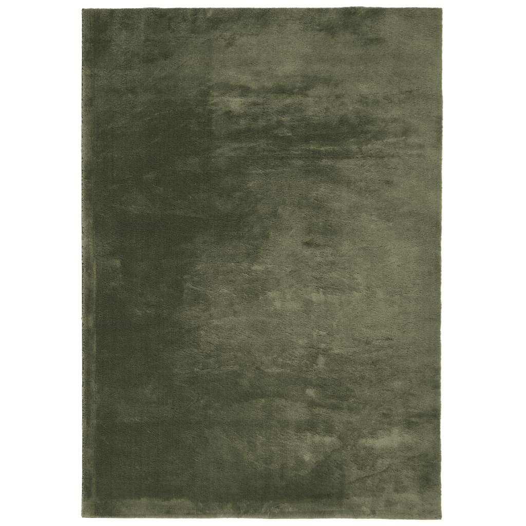 Rug HUARTE Short Pile Soft and Washable Forest Green 200x280 cm