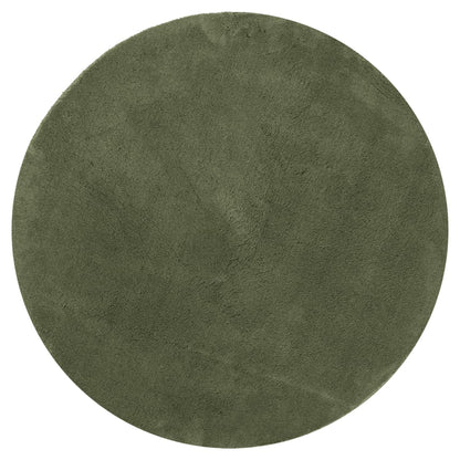 Rug HUARTE Short Pile Soft and Washable Forest Green Ø 100 cm