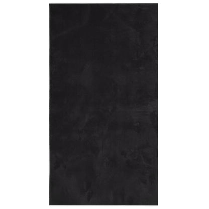 Rug HUARTE Short Pile Soft and Washable Black 80x150 cm