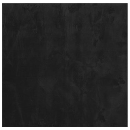 Rug HUARTE Short Pile Soft and Washable Black 120x120 cm