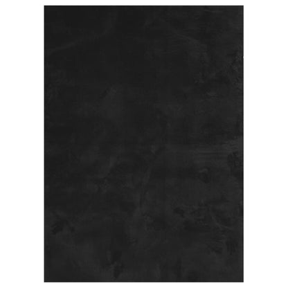Rug HUARTE Short Pile Soft and Washable Black 240x340 cm