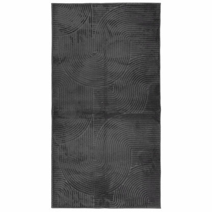 Rug IZA Short Pile Scandinavian Look Anthracite 80x150 cm
