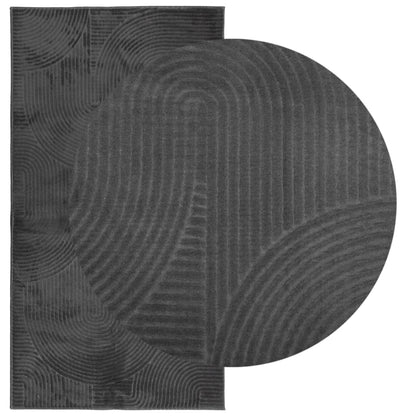 Rug IZA Short Pile Scandinavian Look Anthracite 80x150 cm