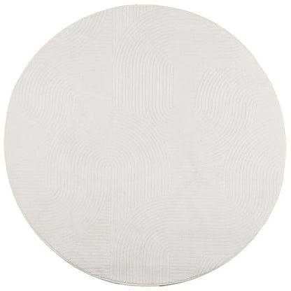 Rug IZA Short Pile Scandinavian Look Cream Ø 120 cm