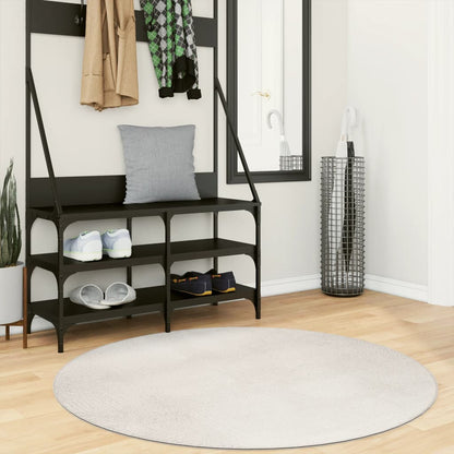 Rug IZA Short Pile Scandinavian Look Cream Ø 120 cm