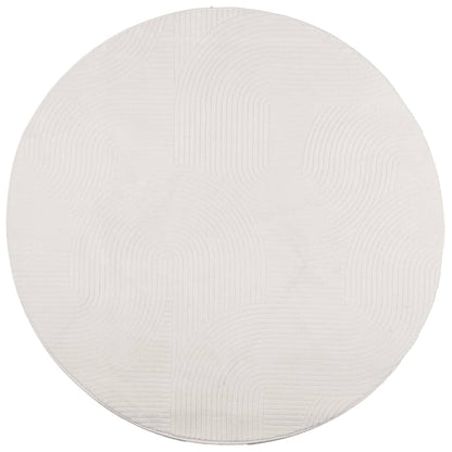 Rug IZA Short Pile Scandinavian Look Cream Ø 160 cm