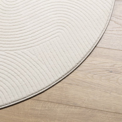 Rug IZA Short Pile Scandinavian Look Cream Ø 160 cm