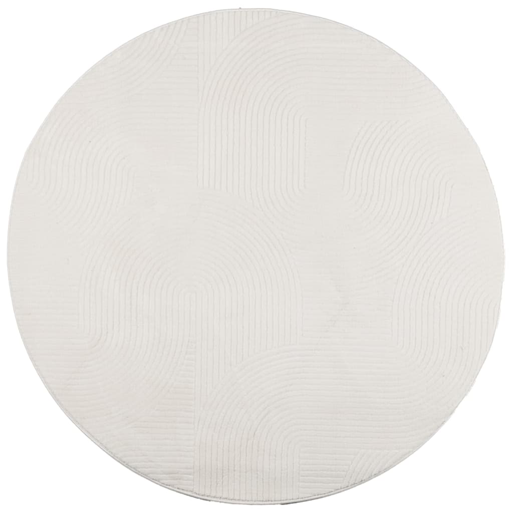 Rug IZA Short Pile Scandinavian Look Cream Ø 200 cm