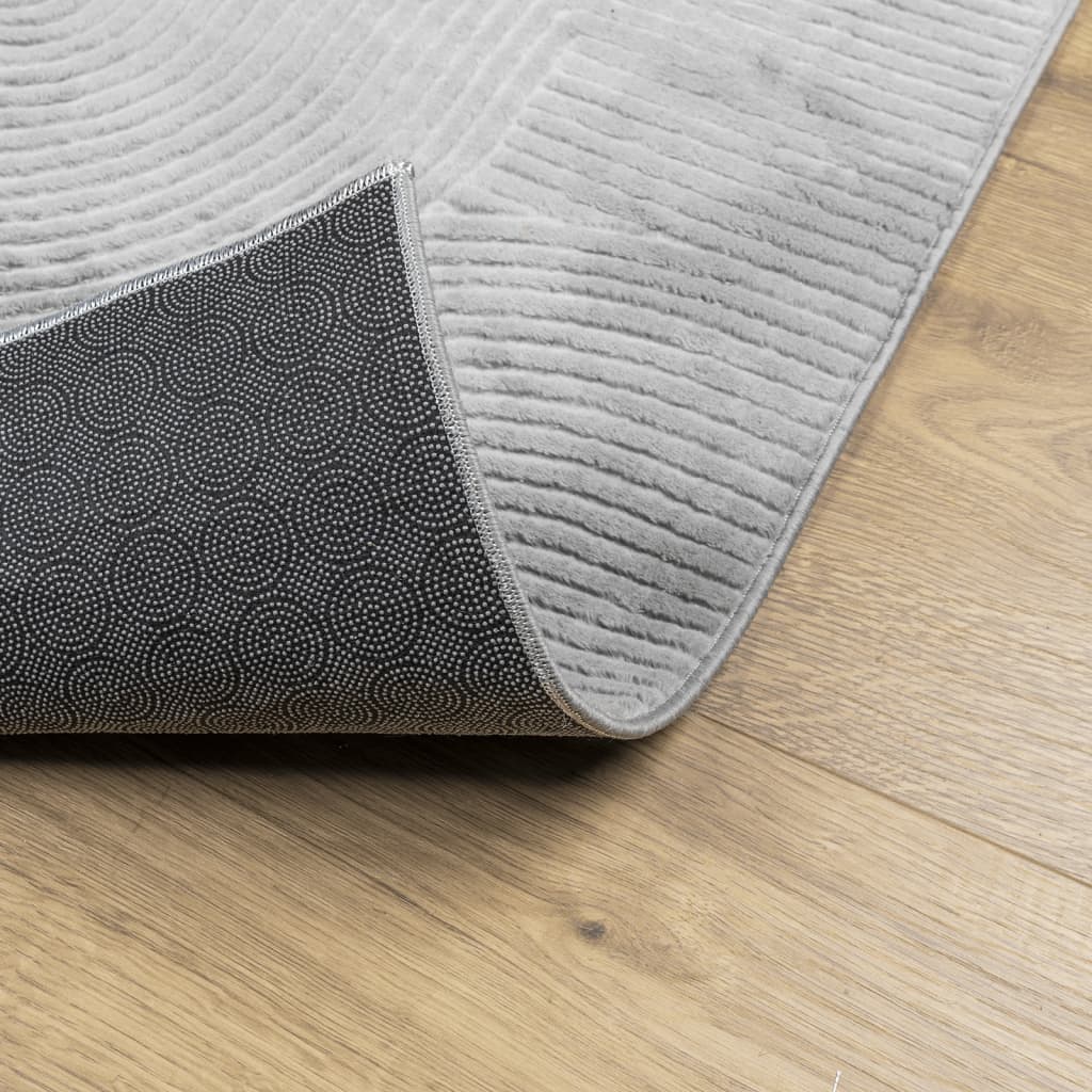 Rug IZA Short Pile Scandinavian Look Grey 80x150 cm