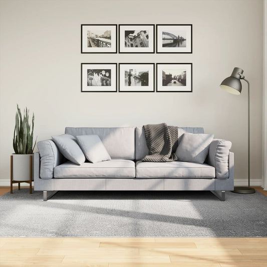 Rug IZA Short Pile Scandinavian Look Grey 160x230 cm