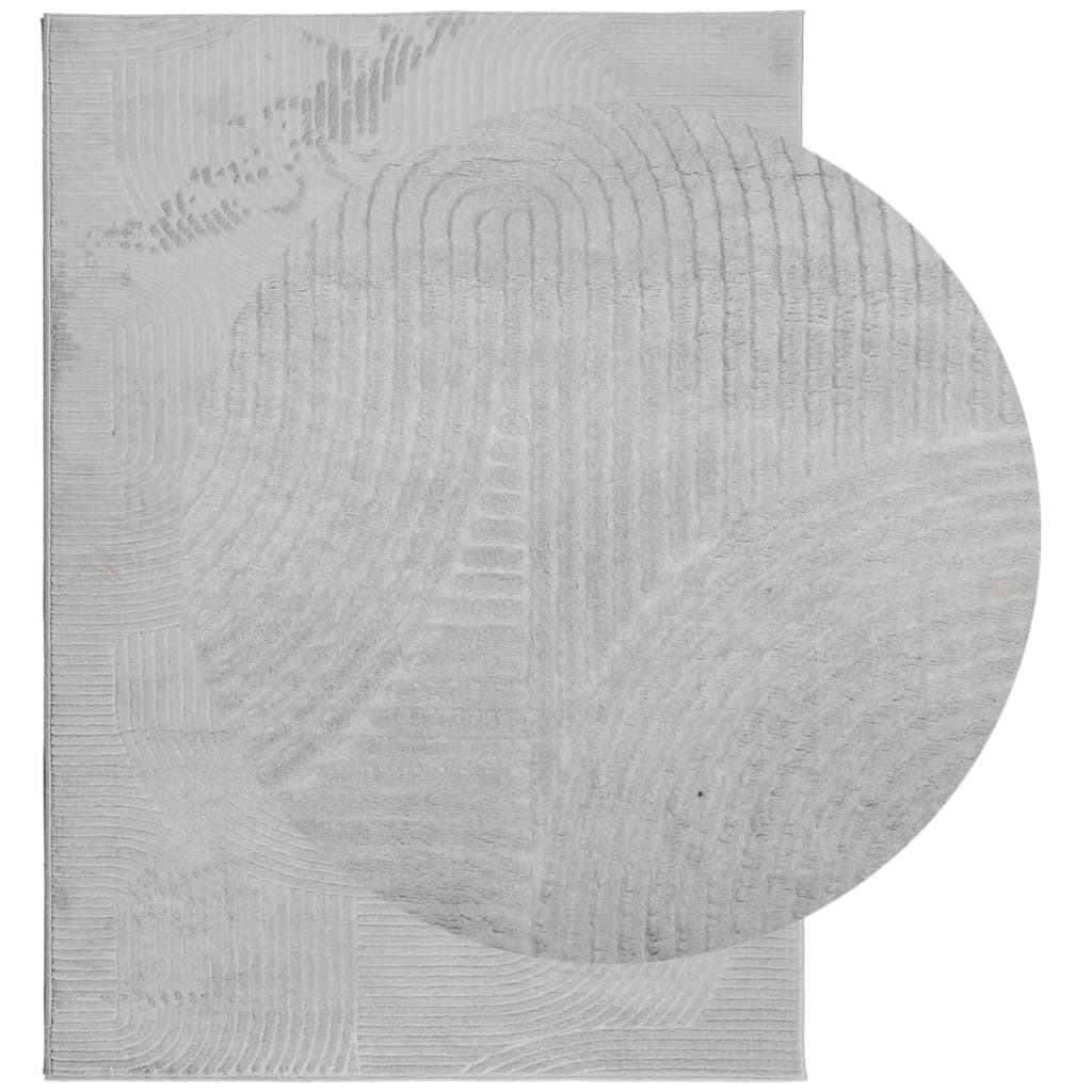 Rug IZA Short Pile Scandinavian Look Grey 240x340 cm