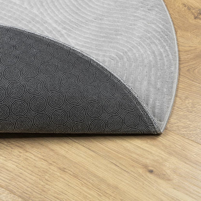 Rug IZA Short Pile Scandinavian Look Grey Ø 80 cm