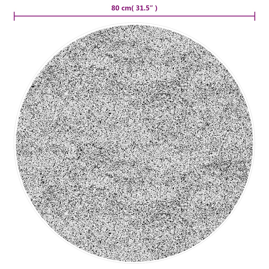 Rug IZA Short Pile Scandinavian Look Grey Ø 80 cm