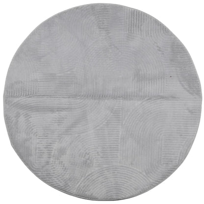 Rug IZA Short Pile Scandinavian Look Grey Ø 100 cm