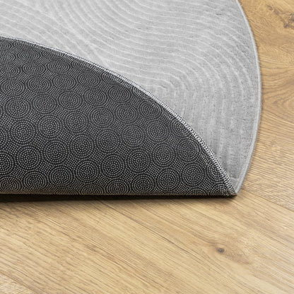 Rug IZA Short Pile Scandinavian Look Grey Ø 100 cm