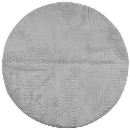 Rug IZA Short Pile Scandinavian Look Grey Ø 200 cm