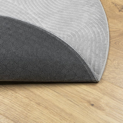 Rug IZA Short Pile Scandinavian Look Grey Ø 200 cm