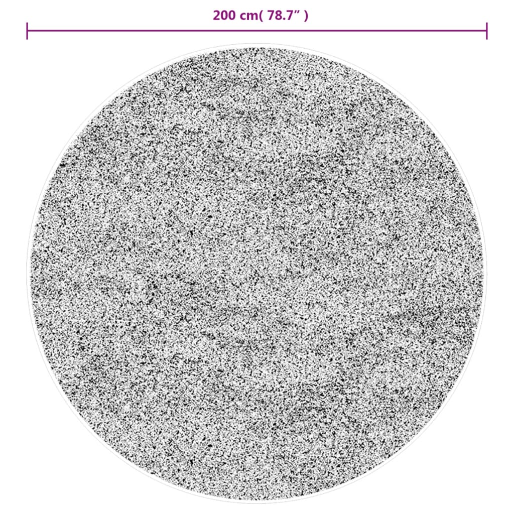 Rug IZA Short Pile Scandinavian Look Grey Ø 200 cm