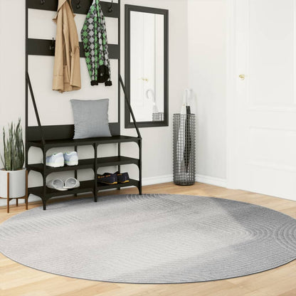 Rug IZA Short Pile Scandinavian Look Grey Ø 200 cm