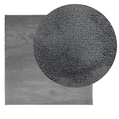 Rug OVIEDO Short Pile Anthracite 120x120 cm