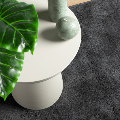 Rug OVIEDO Short Pile Anthracite 120x120 cm