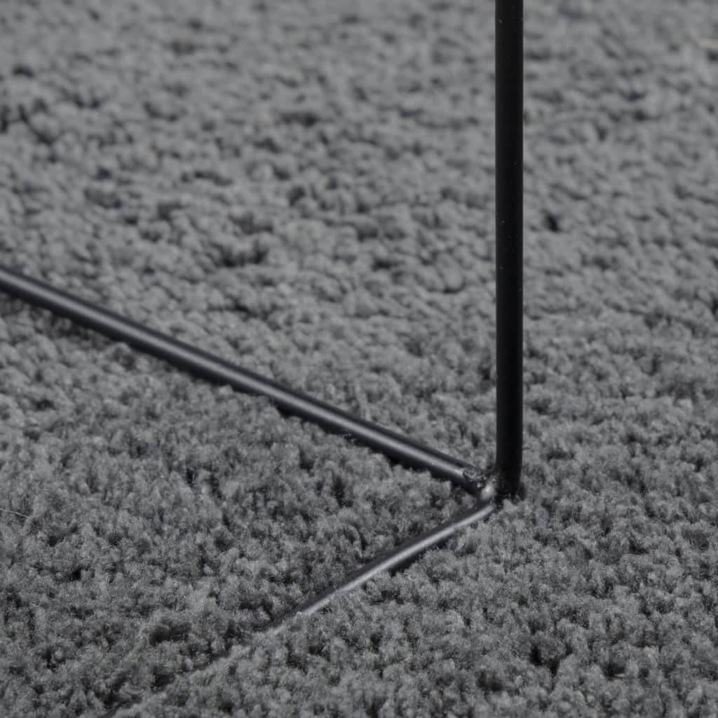 Rug OVIEDO Short Pile Anthracite 120x120 cm